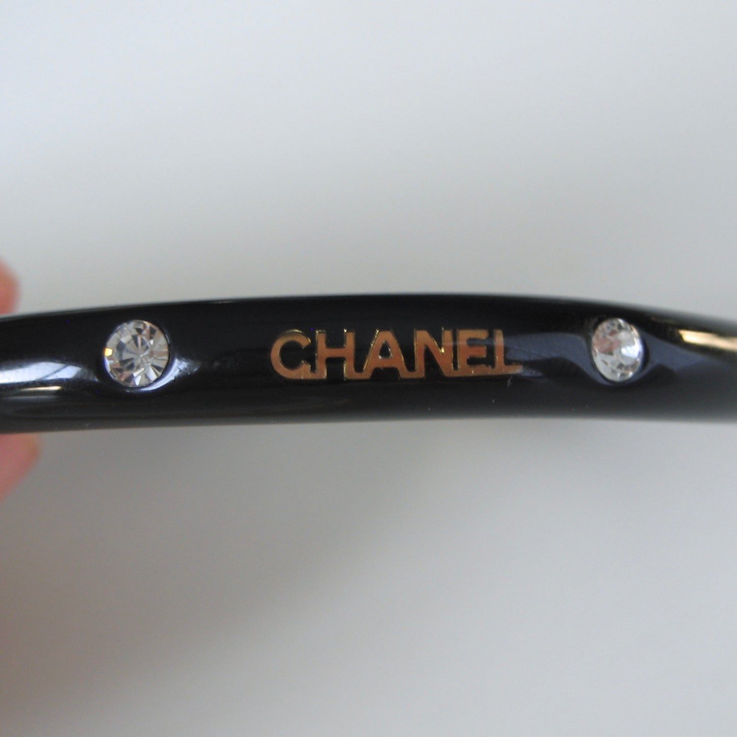 Chanel Crystal Logo Resin Bangle Set
