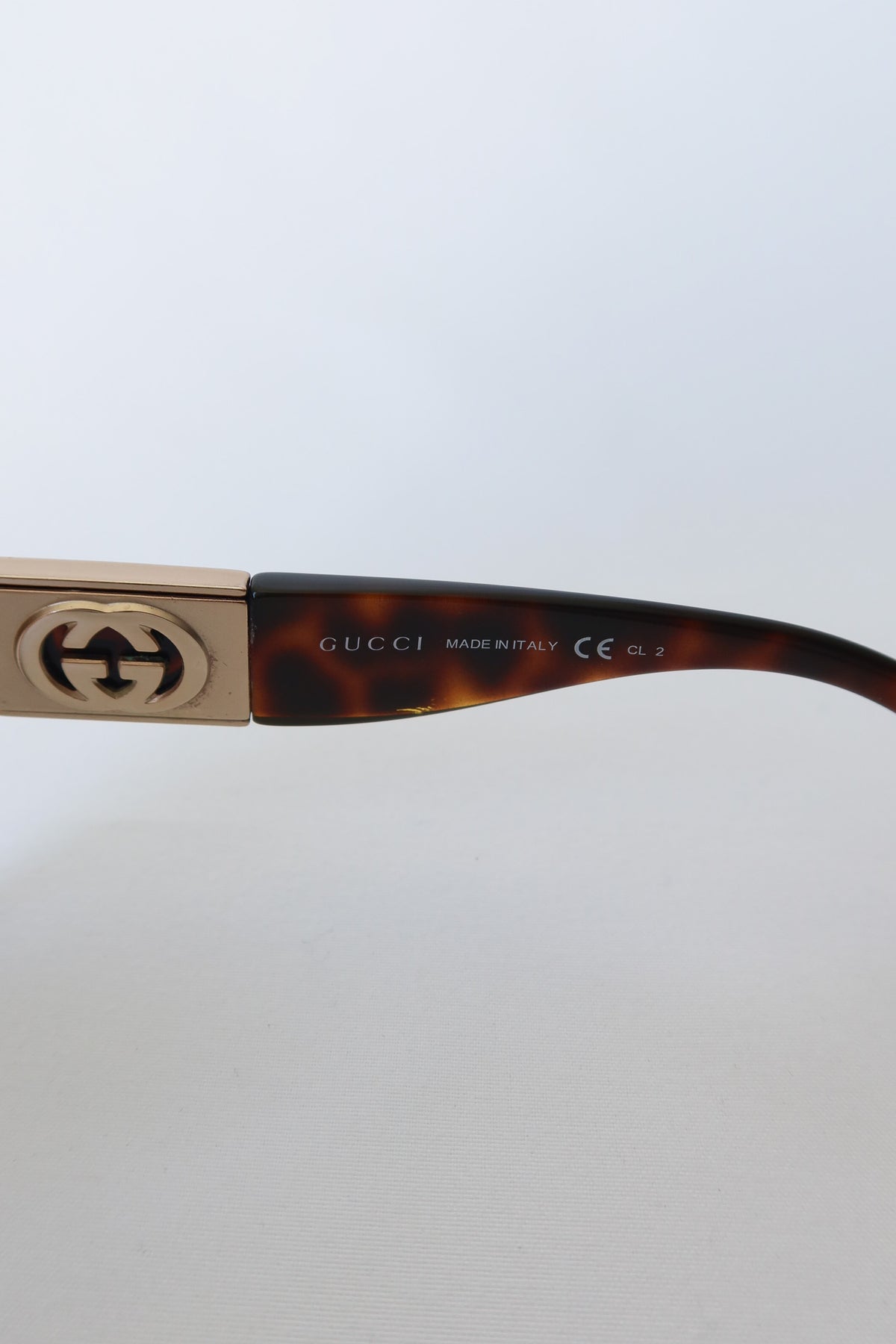 Gucci Tortoise Aviator Sunglasses · Case