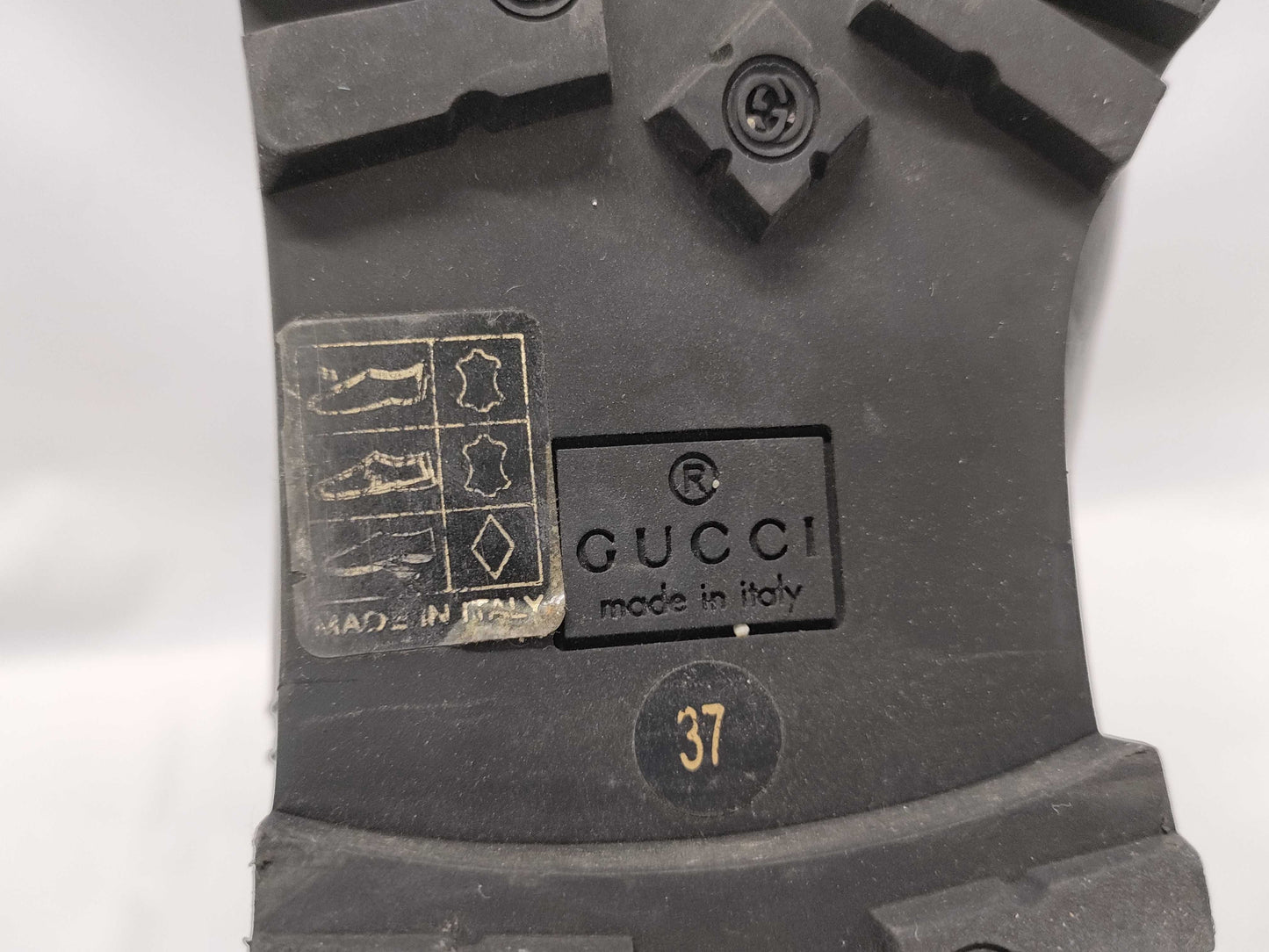 GUCCI long black grain-leather riding boots