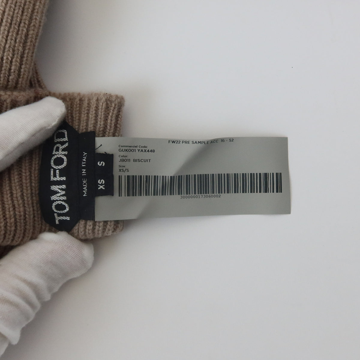 Tom Ford Crystal Logo Slouchy Cashmere Gloves