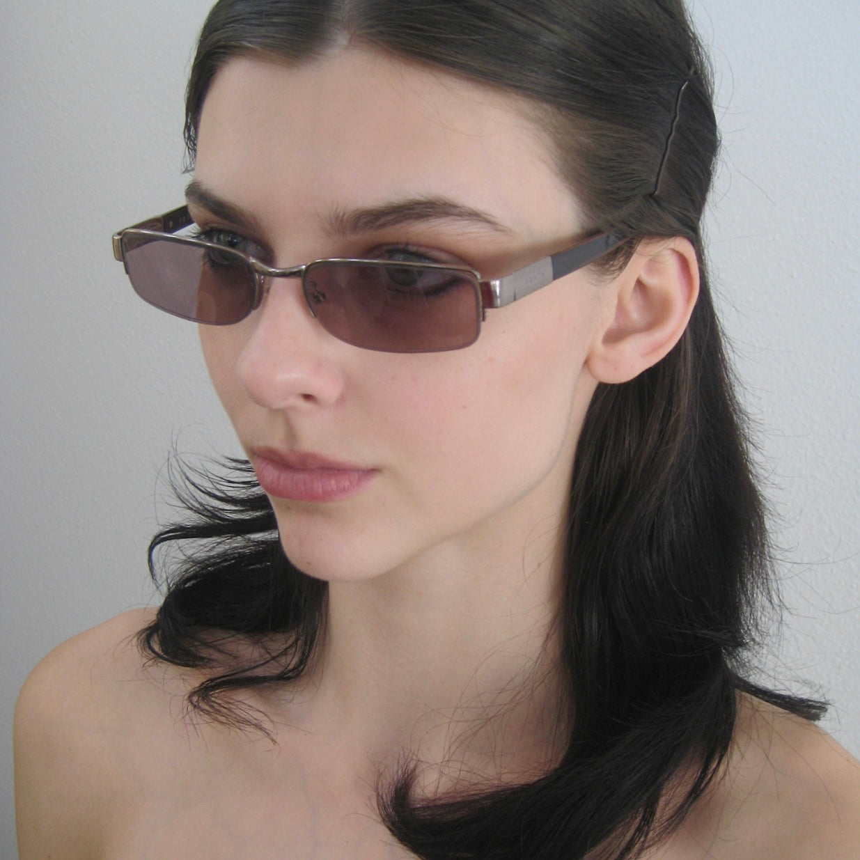 Prada Slim Rectangular Sunglasses #072