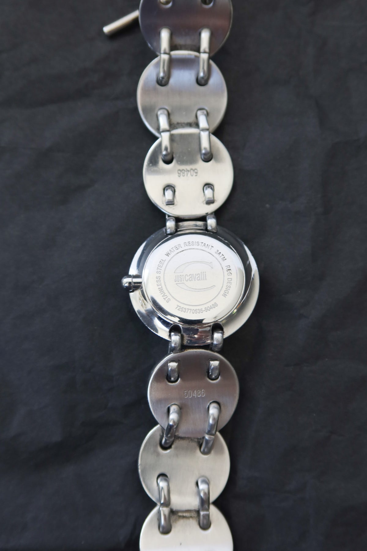 Just Cavalli Silver Oval Link Watch · Box