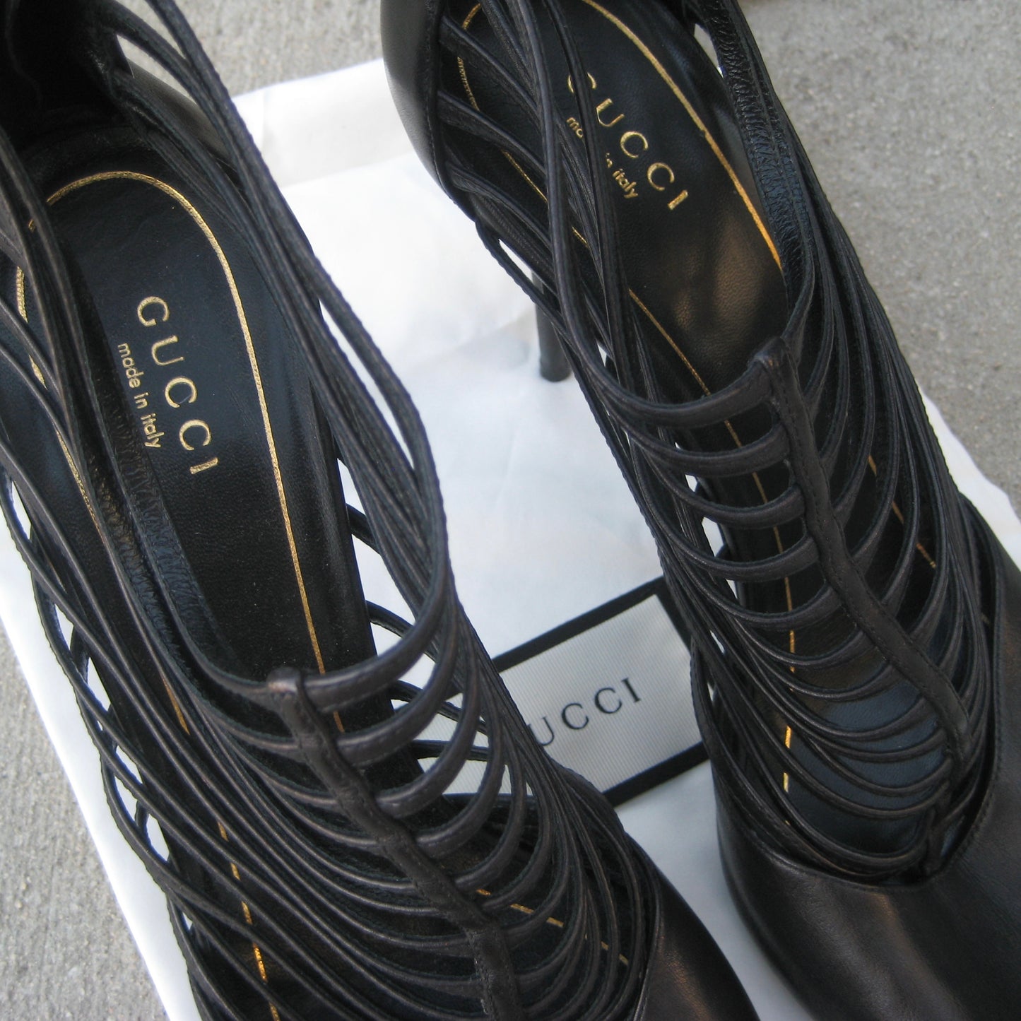 GUCCI Strappy Leather Cage Heels | EU 39½ / US 9.5