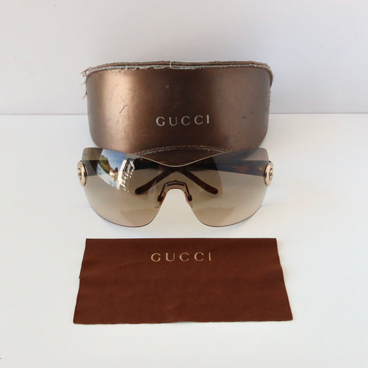 Gucci Rimless Shield Sunglasses