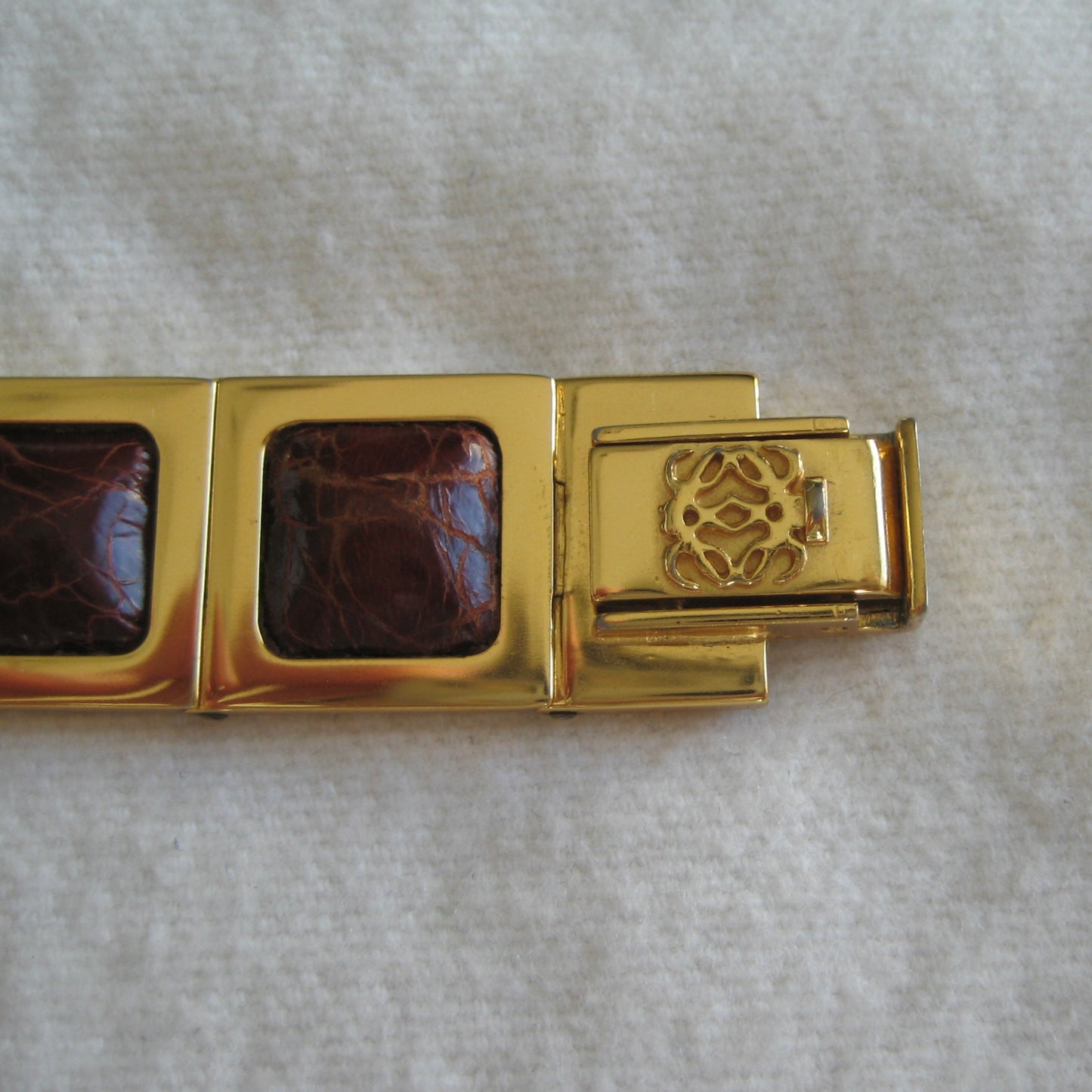 Loewe Gold & Leather Bracelet Watch | 70s/80s Archive Elegance