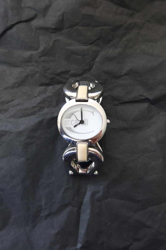 Just Cavalli Ivory Link Watch