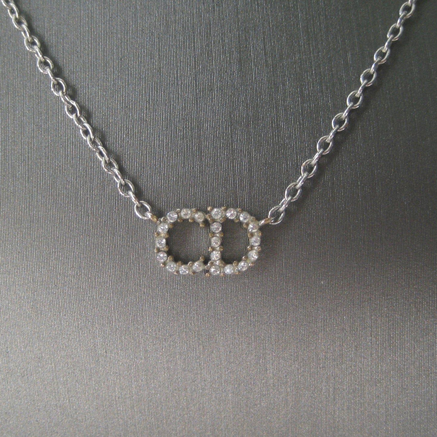 Christian Dior Crystal CD Necklace