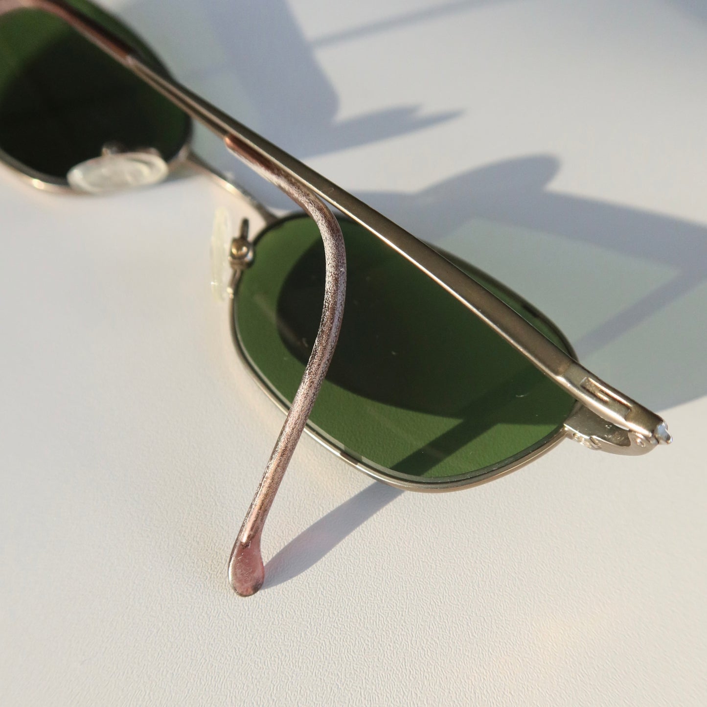Gucci oval narrow metal sunglasses #086