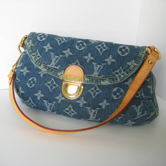 Louis Vuitton Denim Mini Pleaty Bag | 
Pre-owned 2005