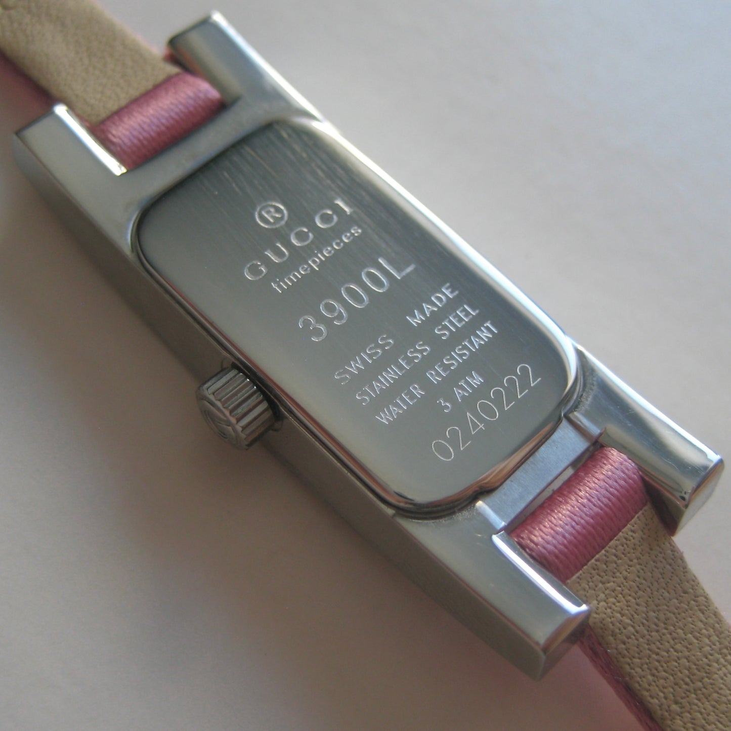 Gucci 3900L Women’s Watch | Pink Monogram with Box