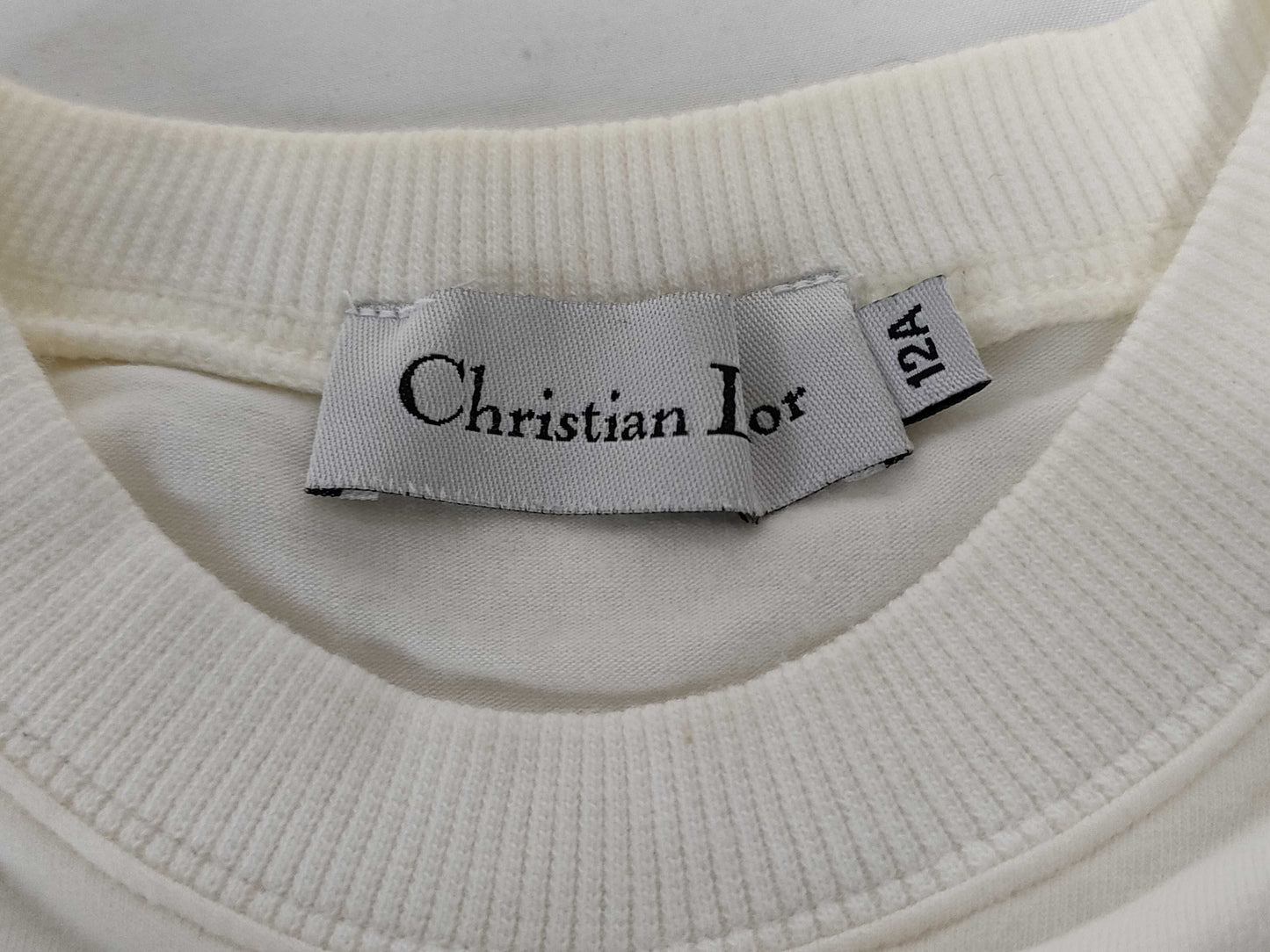 Christian Dior white stretch cotton sweatshirt