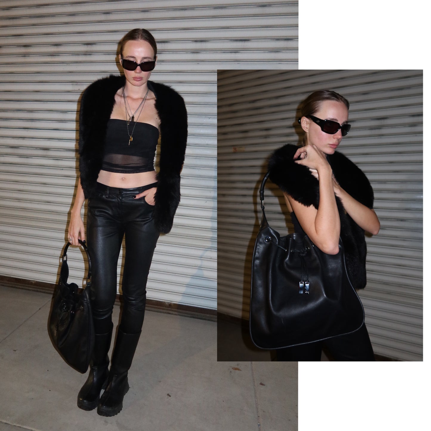Vintage Gucci Bamboo Drawstring Shoulder
