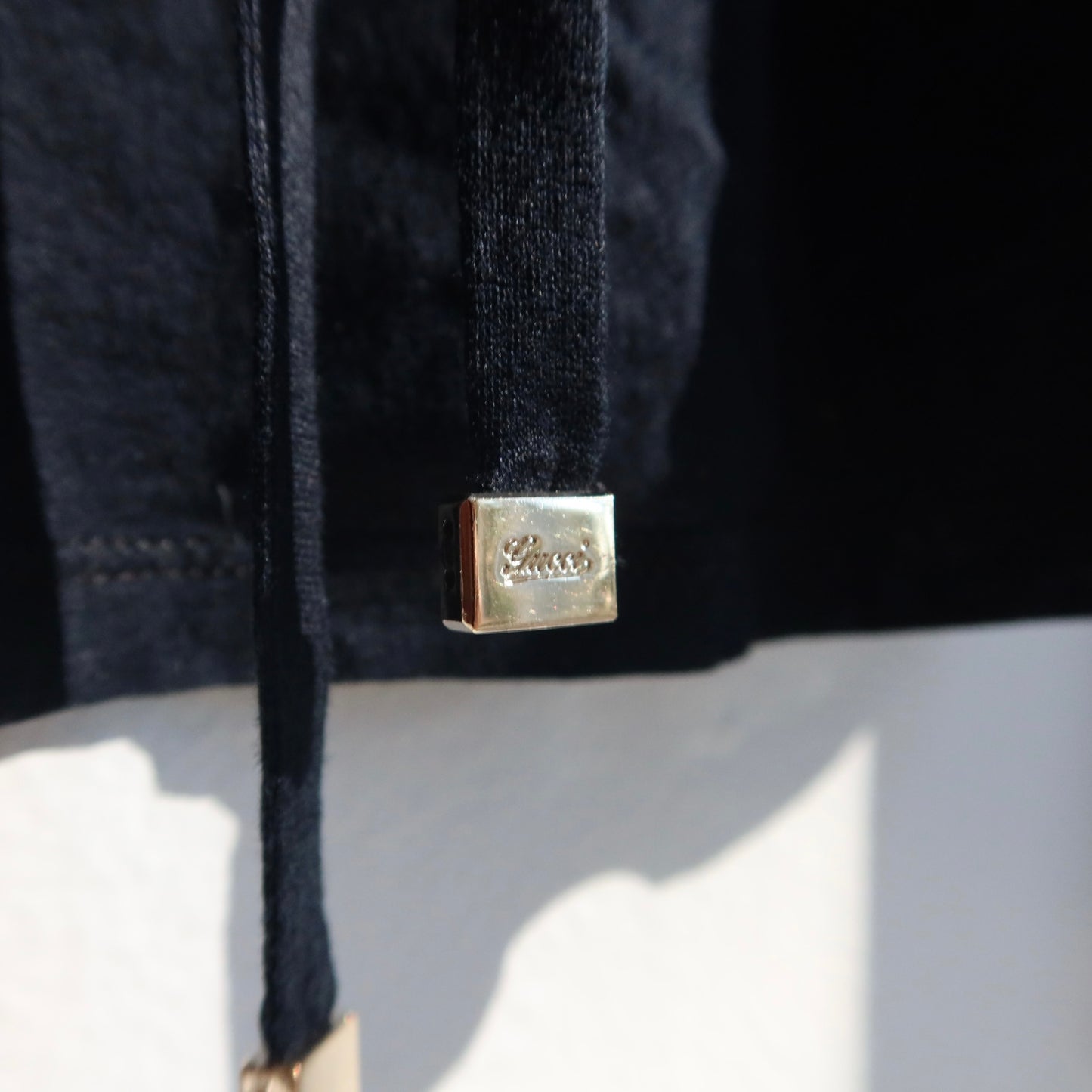 Gucci Black Wrap-Style Top with Drawstring Waist | XS, Made in Italy