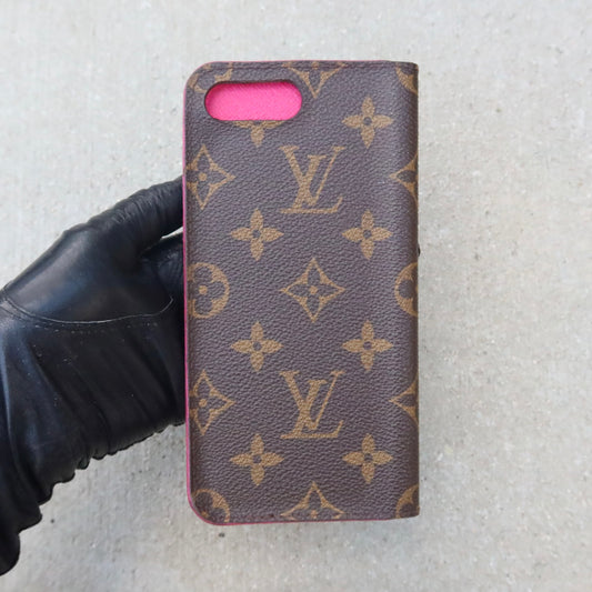 Louis Vuitton Monogram Folio iPhone Case (Pink Interior) iPhone 7 Plus / 8 Plus