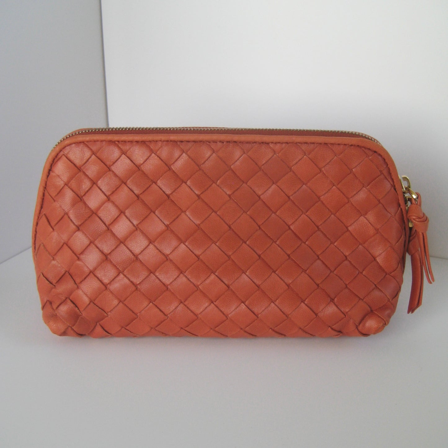 Bottega Veneta Intrecciato Leather Pouch Vintage Italian Classic