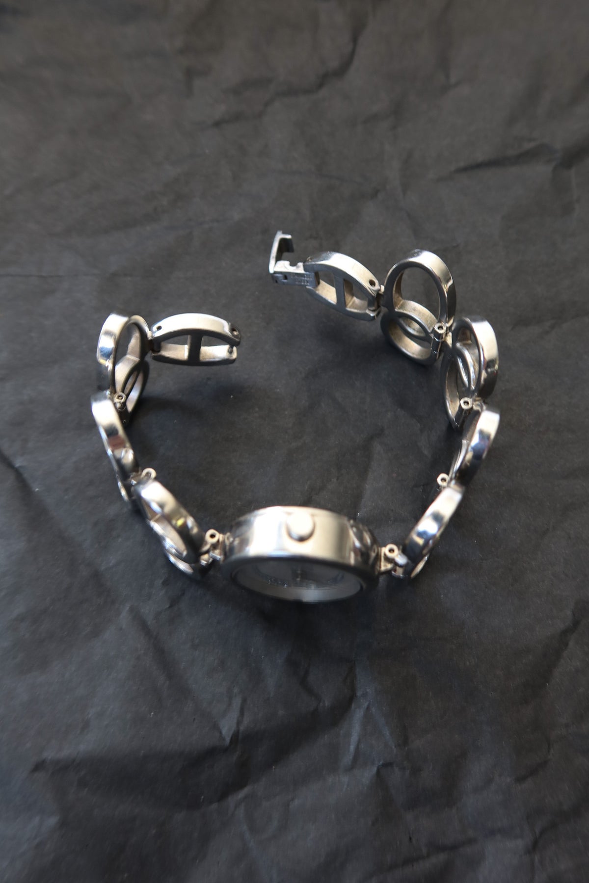 Just Cavalli Silver Oval Link Watch · Box