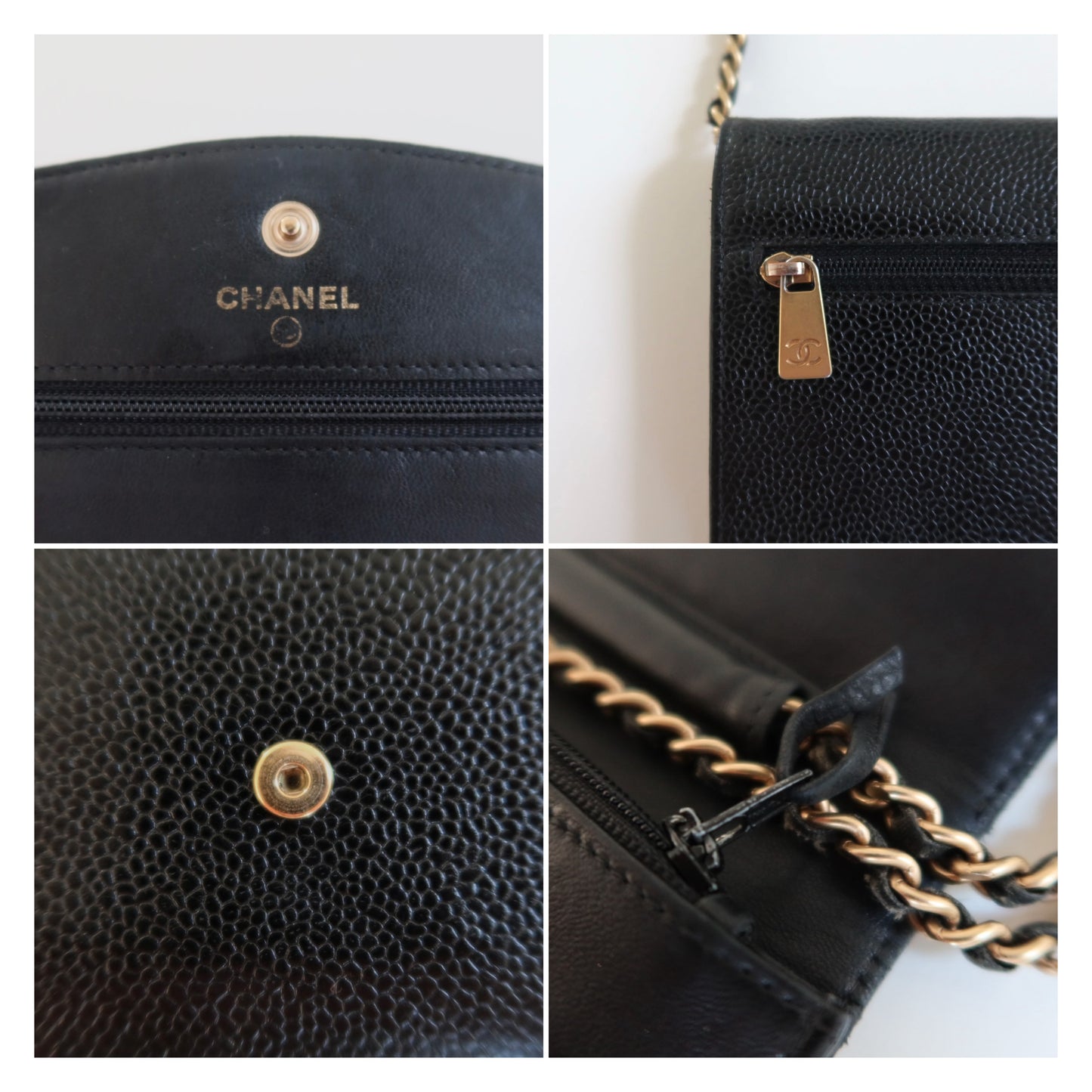 CHANEL Caviar Classic Wallet on Chain