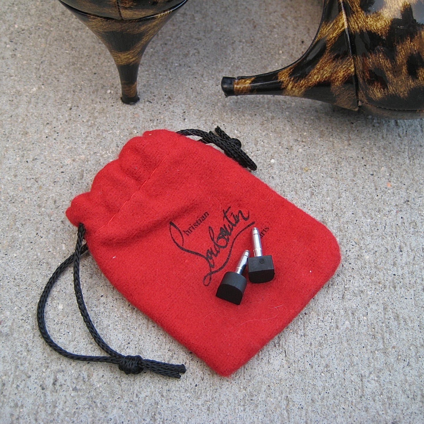 Christian Louboutin Leopard Patent Pumps 100mm