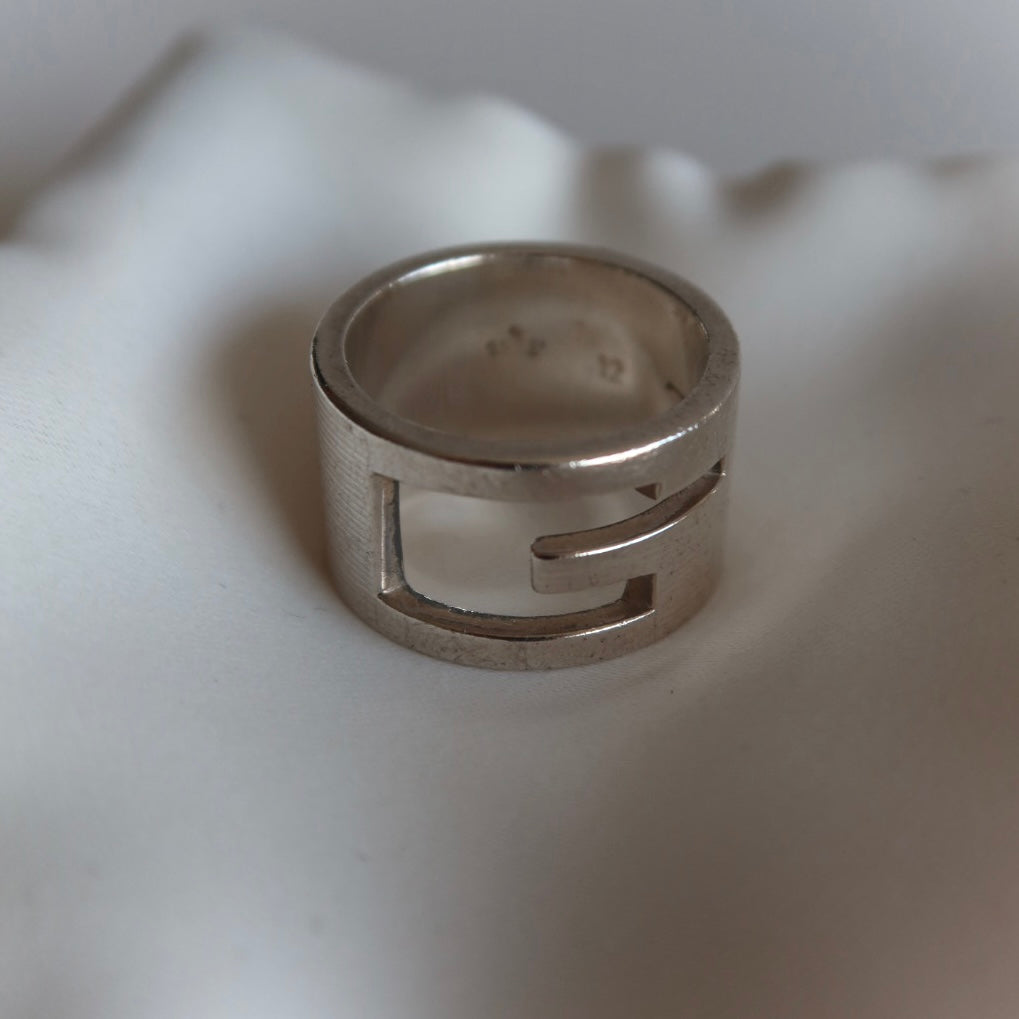 Gucci Sterling Silver “G” Logo Ring