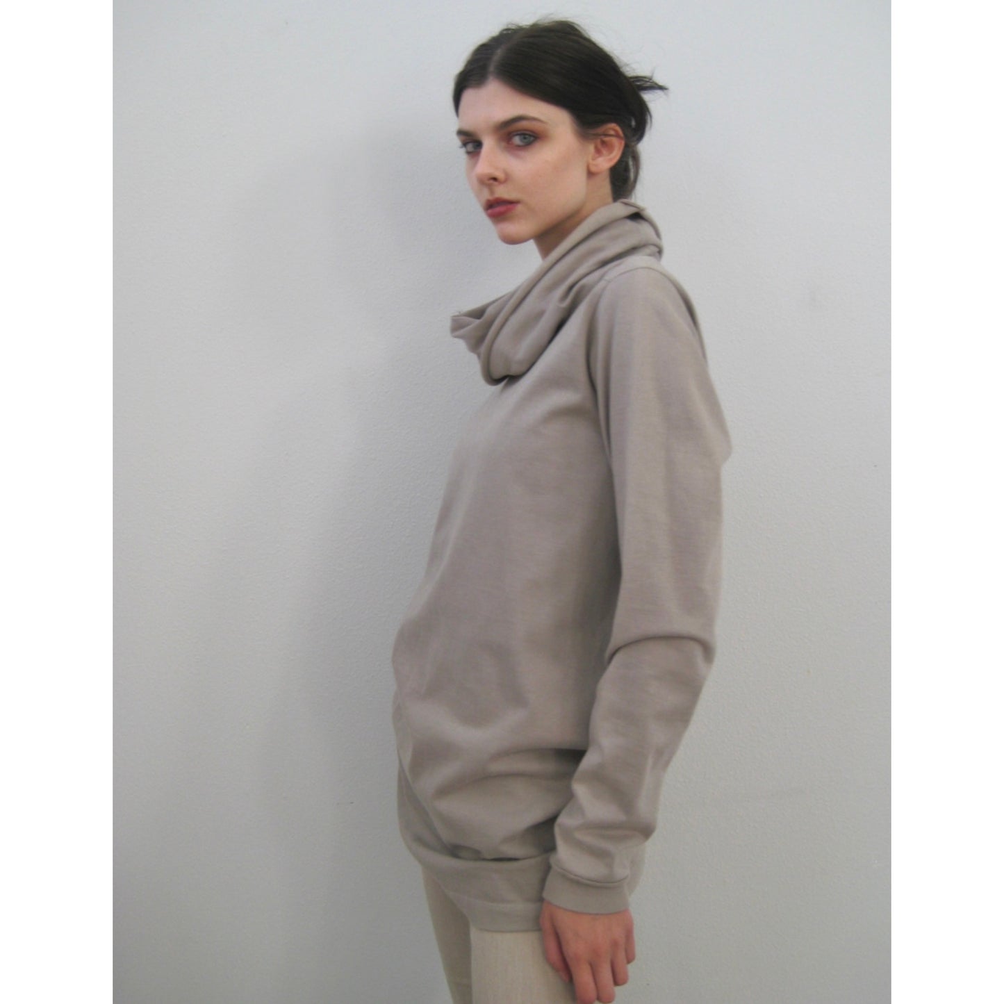 Rick Owens draped hooded long-sleeve top