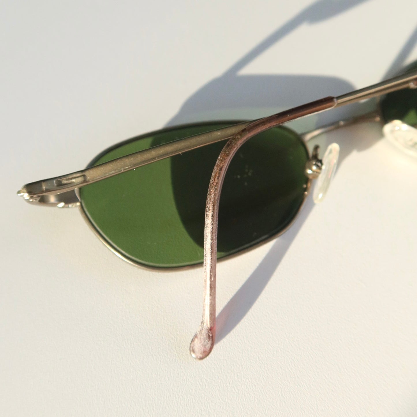 Gucci oval narrow metal sunglasses #086