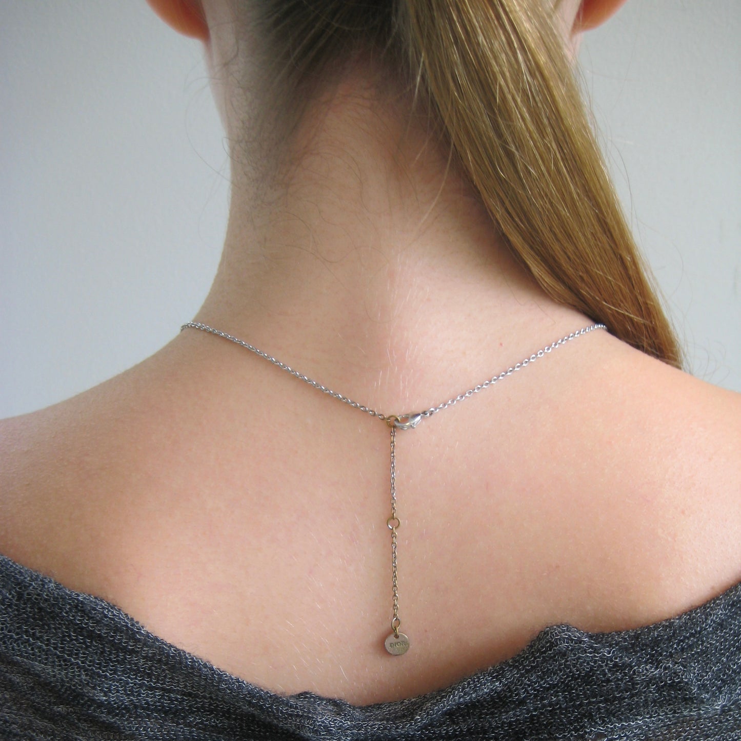 Christian Dior Crystal CD Necklace