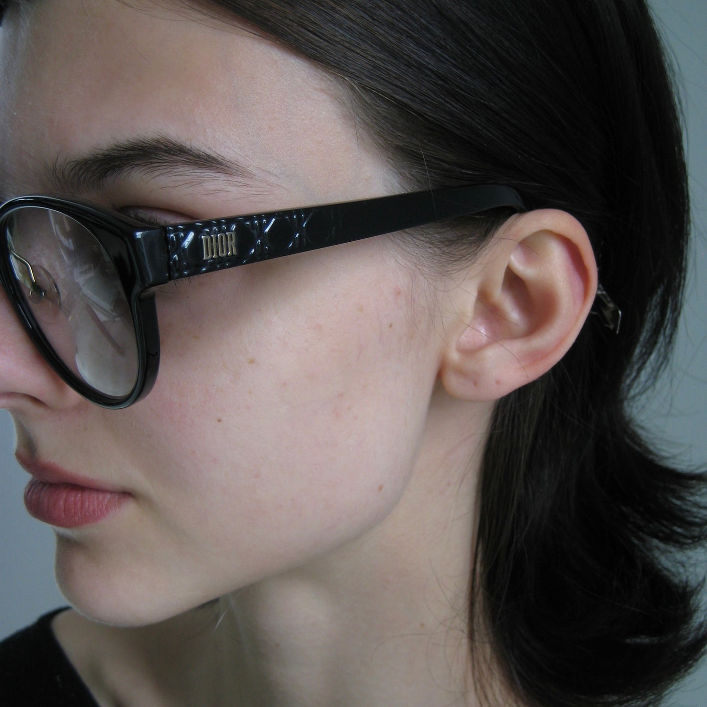 Christian Dior 80s Black Oblique Sunglasses | Parisian Icon