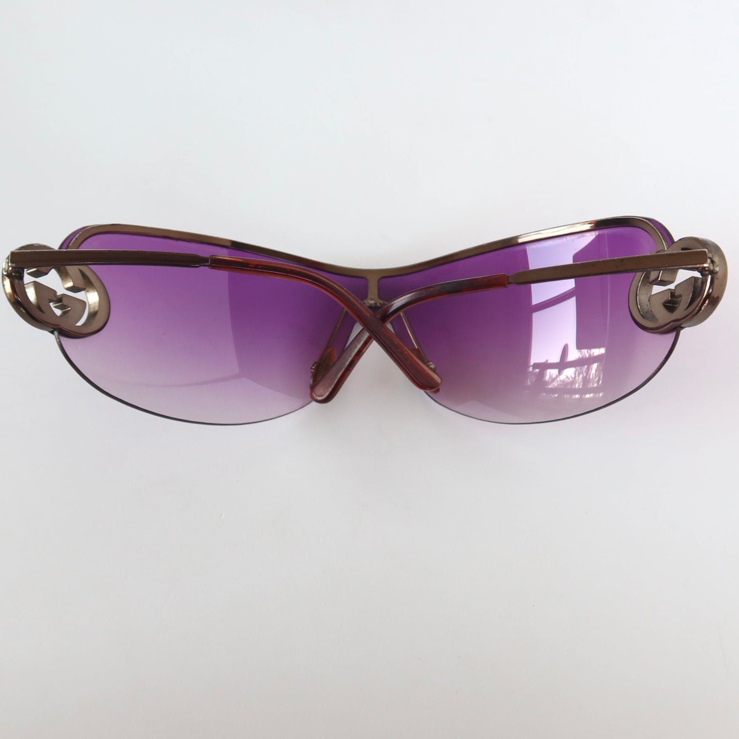 gucci rimless shield sunglasses