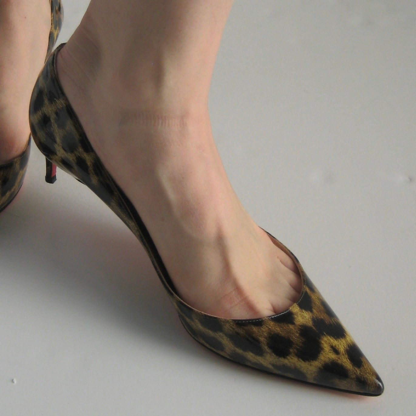 Christian Louboutin Leopard Patent Pumps 100mm