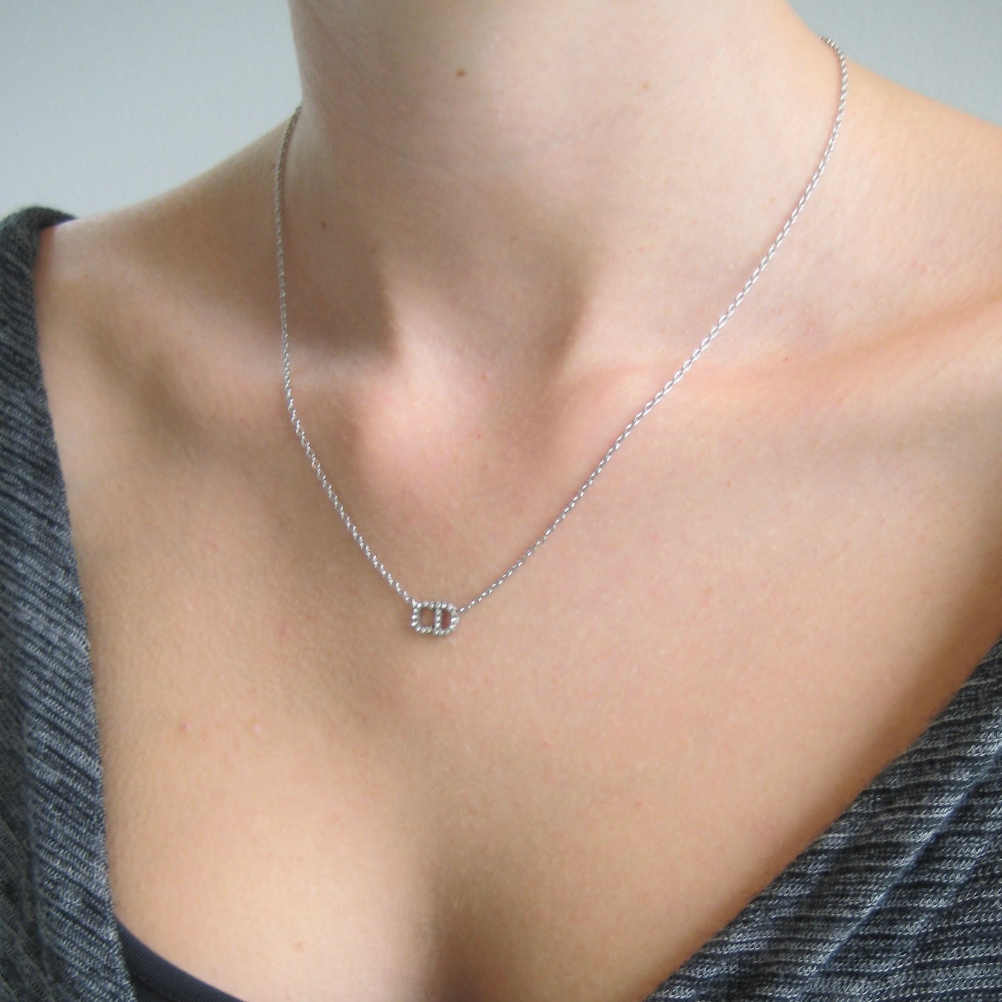 Christian Dior Crystal CD Necklace