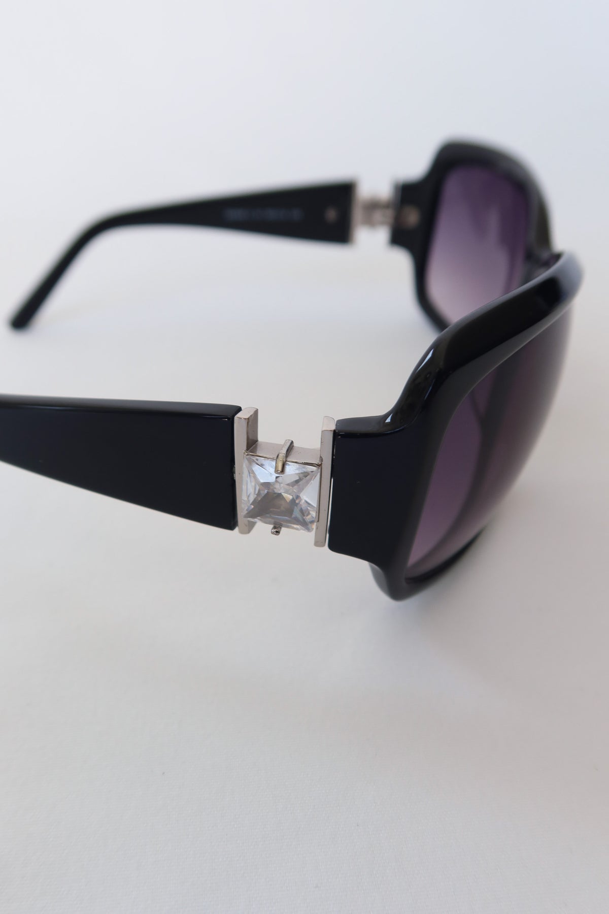 Gucci Black Crystal Hinge Sunglasses