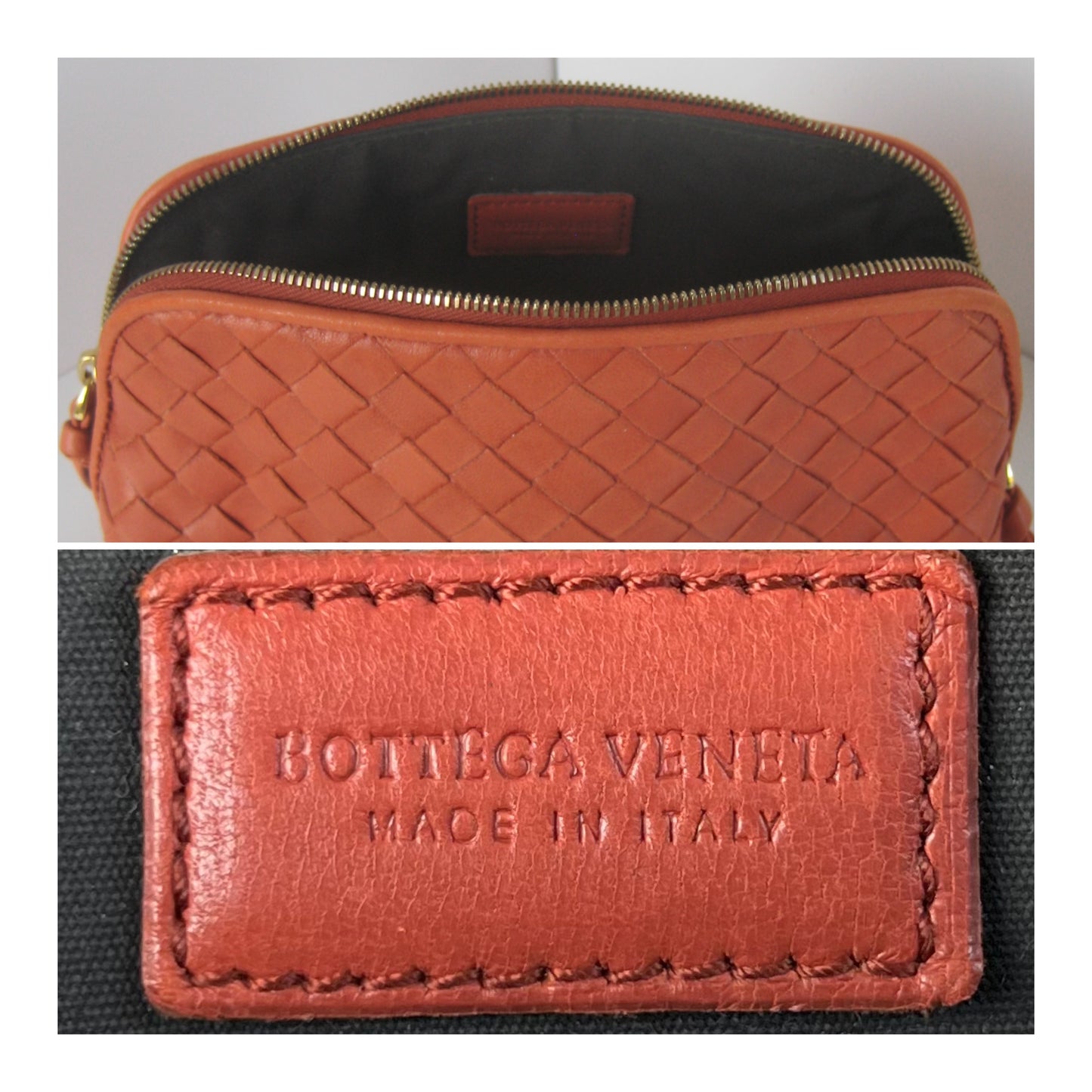 Bottega Veneta Intrecciato Leather Pouch Vintage Italian Classic