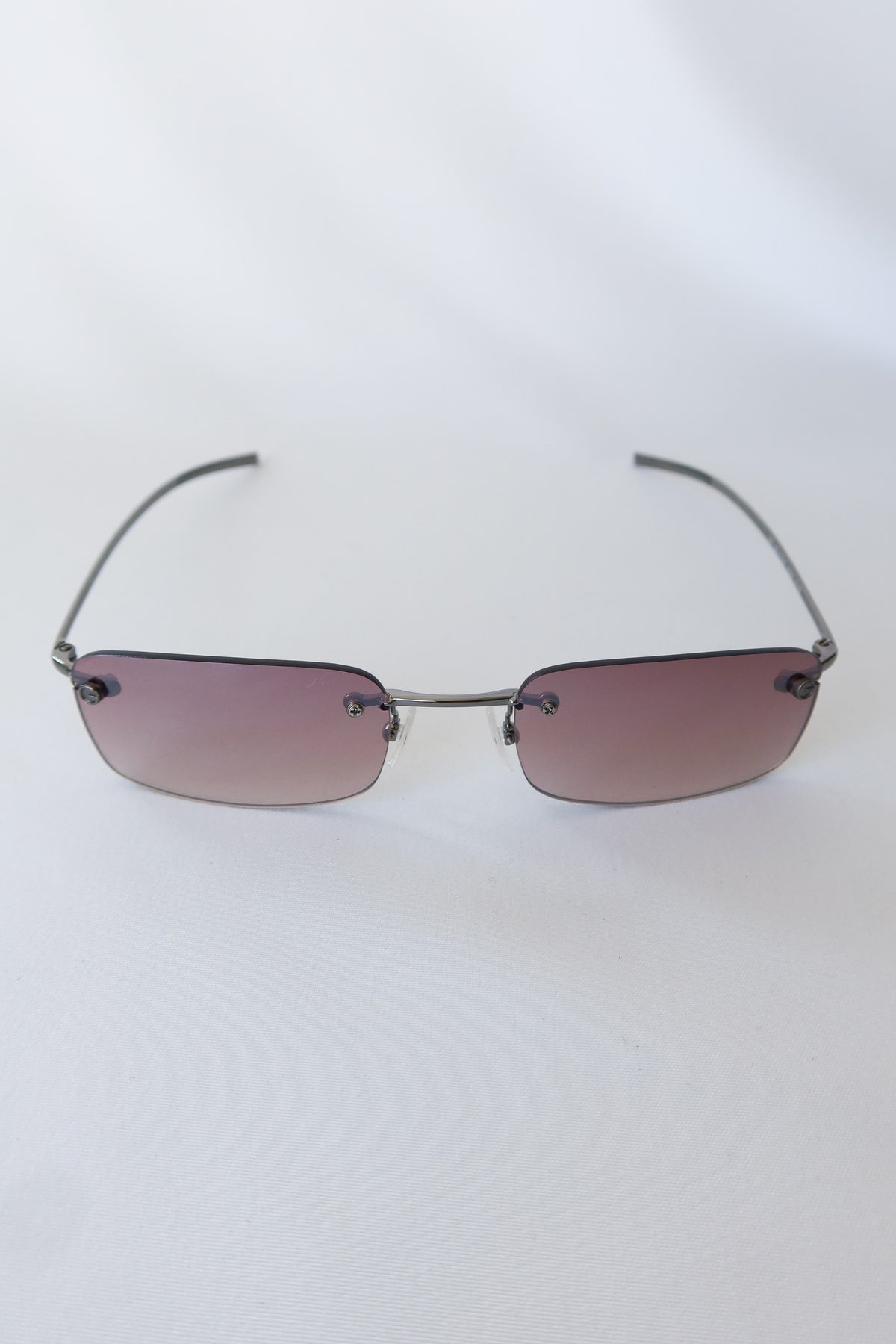 Gucci Rimless Rectangle Sunglasses · Case