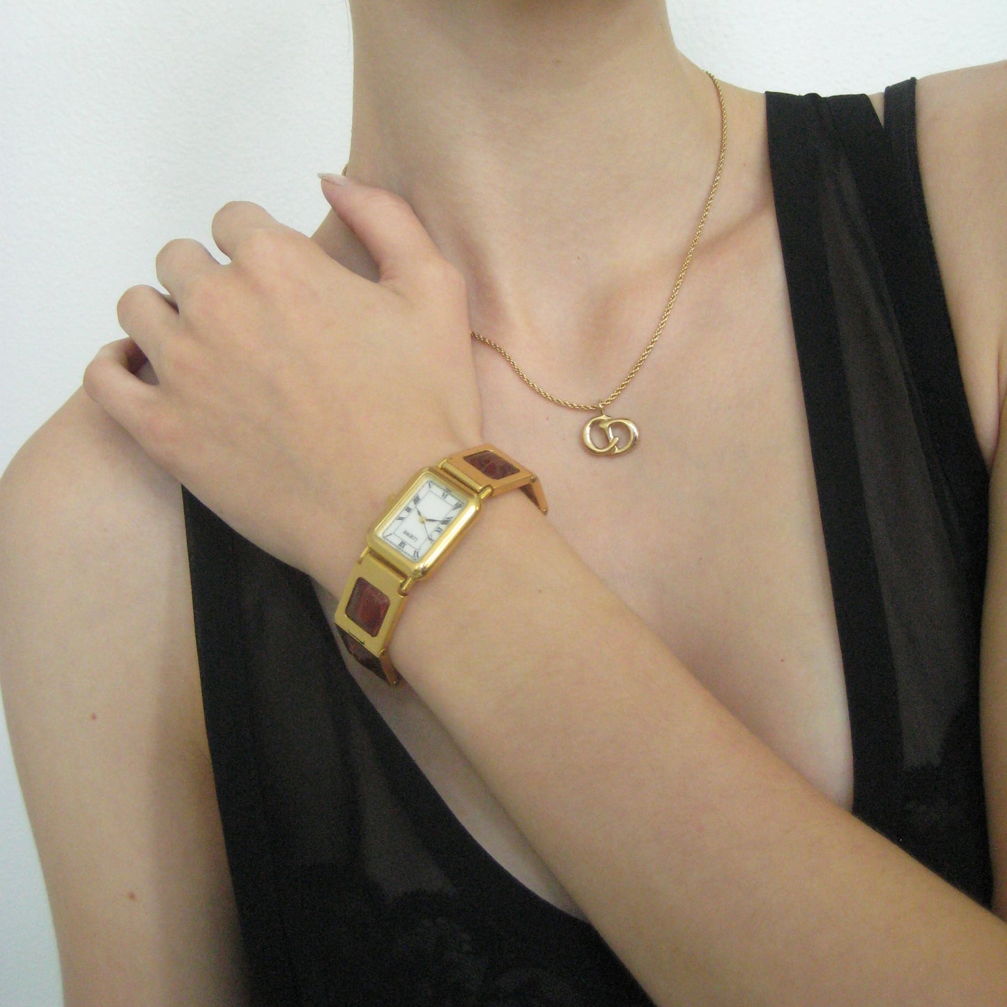 Loewe Gold & Leather Bracelet Watch | 70s/80s Archive Elegance