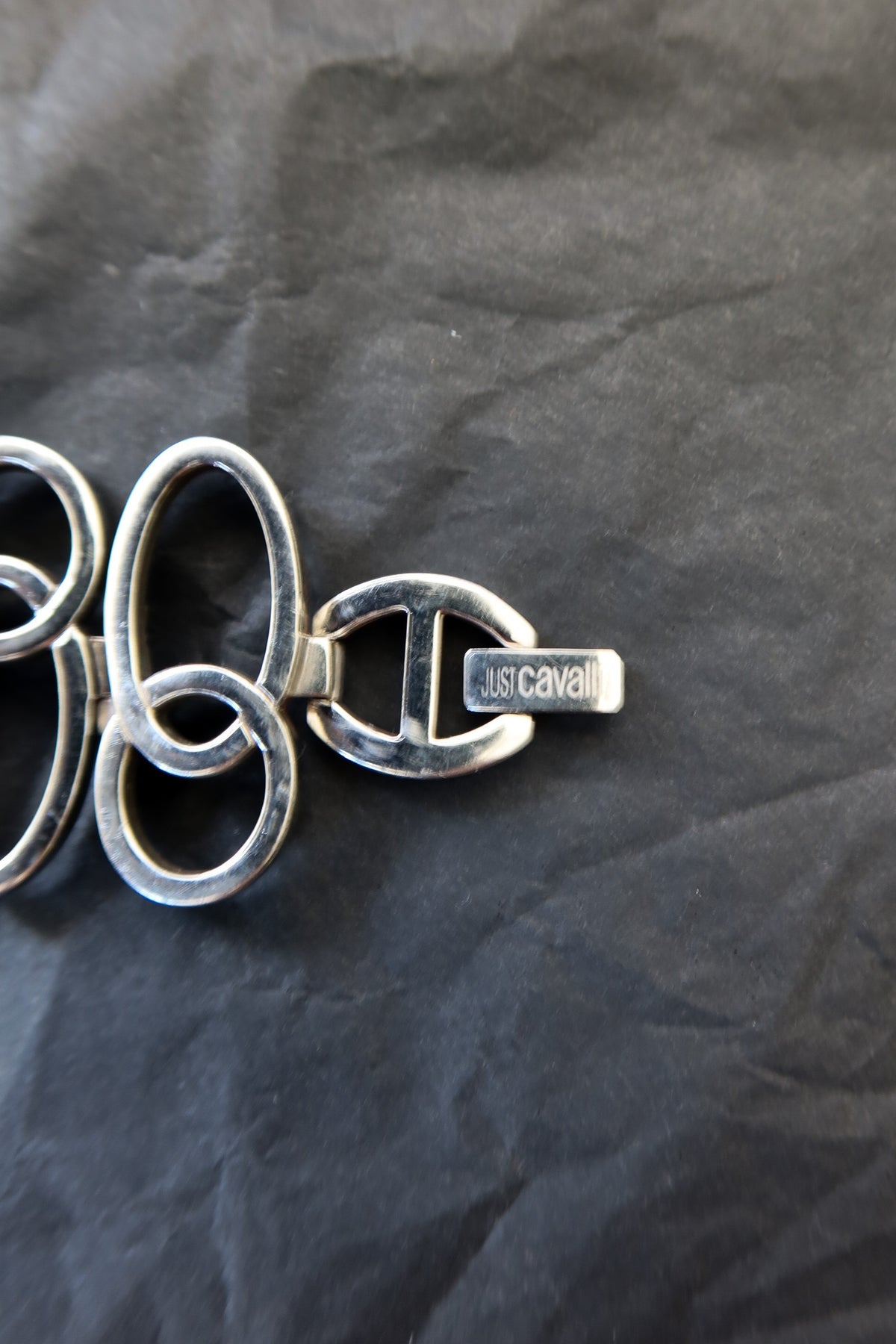 Just Cavalli Silver Oval Link Watch · Box