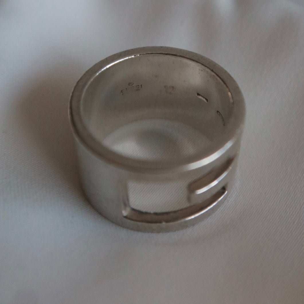 Gucci Sterling Silver “G” Logo Ring