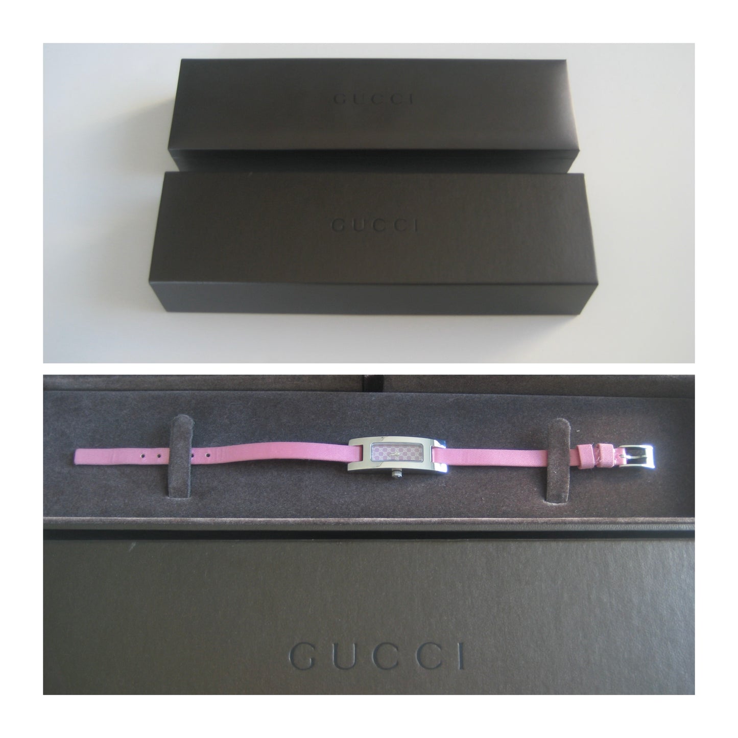 Gucci 3900L Women’s Watch | Pink Monogram with Box
