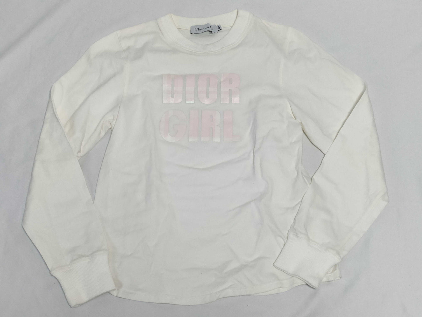 Christian Dior white stretch cotton sweatshirt