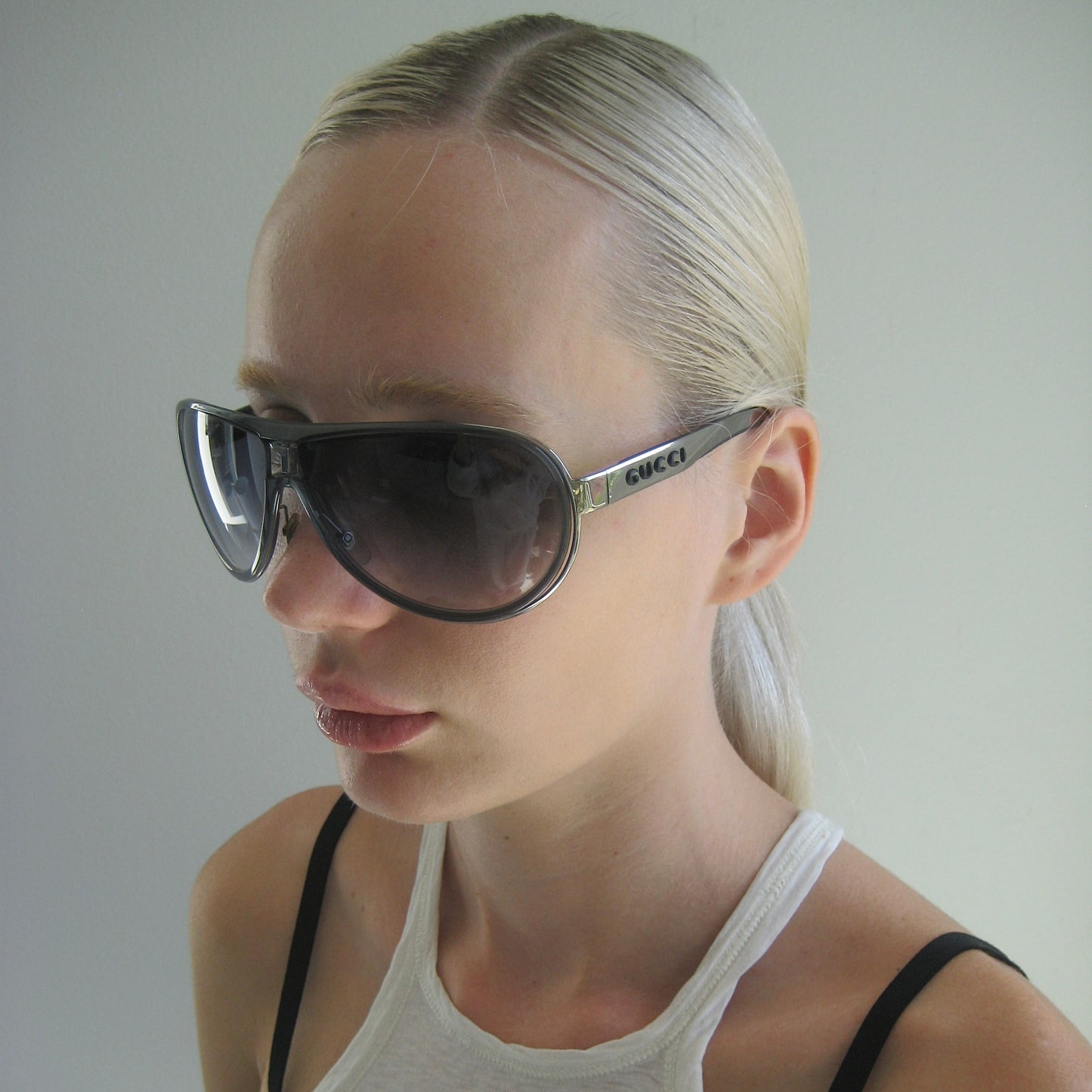 gucci shield aviator sunglasses #009