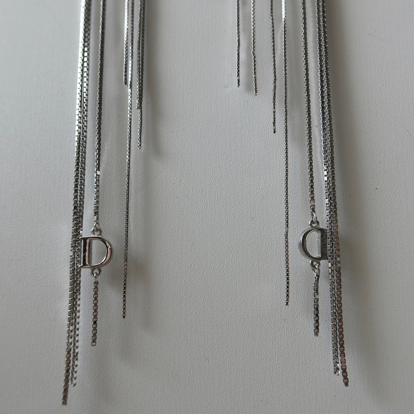Christian Dior Chain Fringe Hoop Earrings | Early 2000s