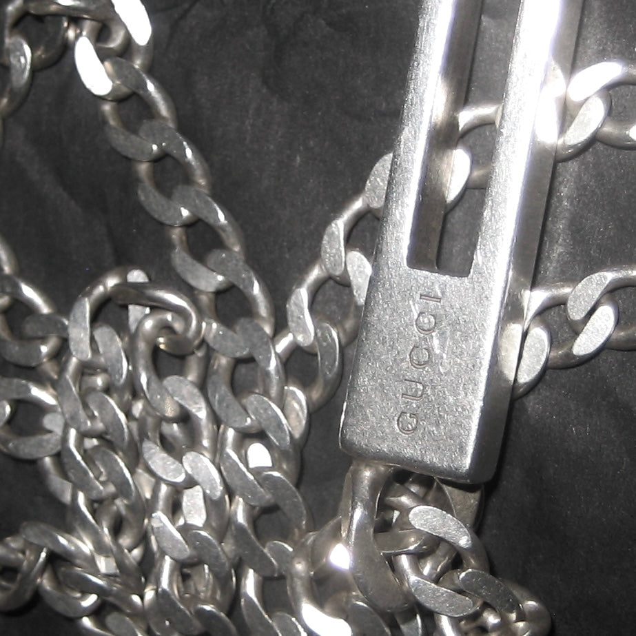 Gucci high fashion sterling silver necklace