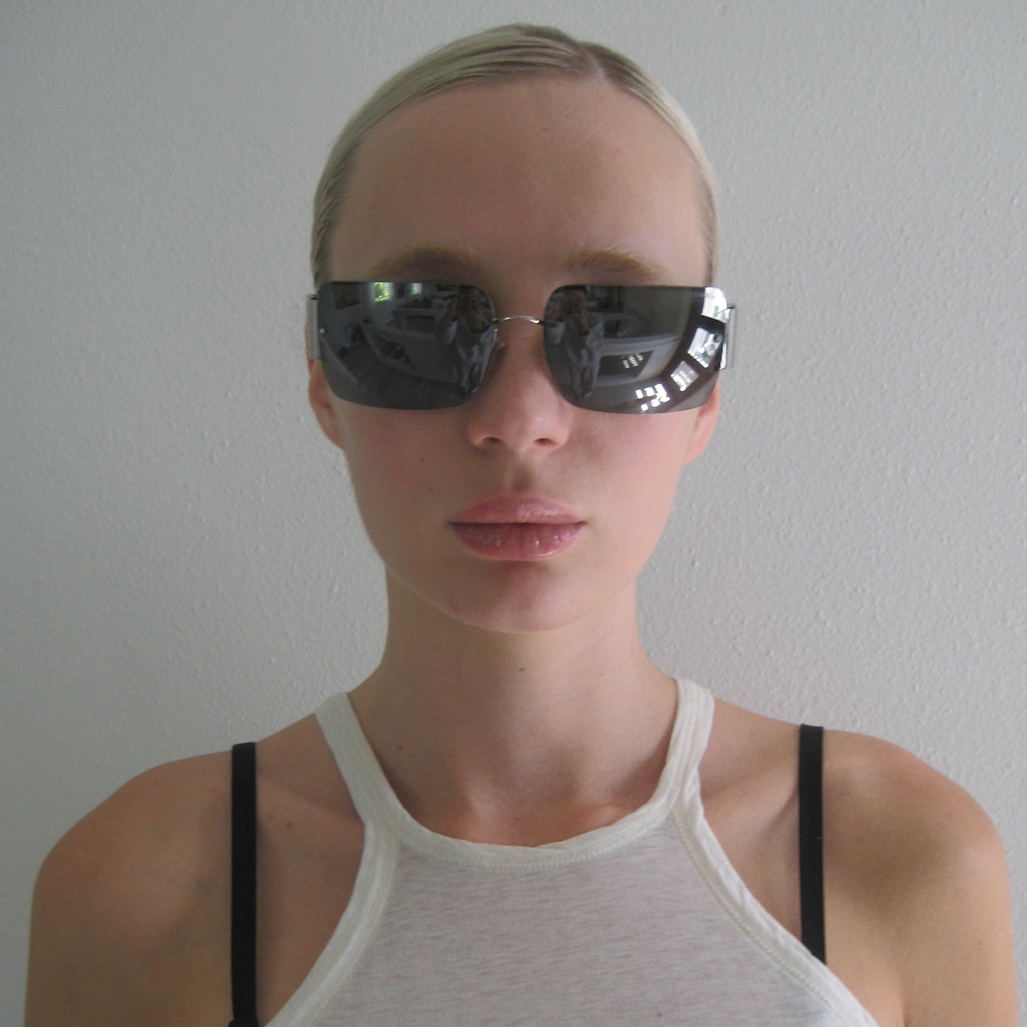 chanel rimless shield sunglasses