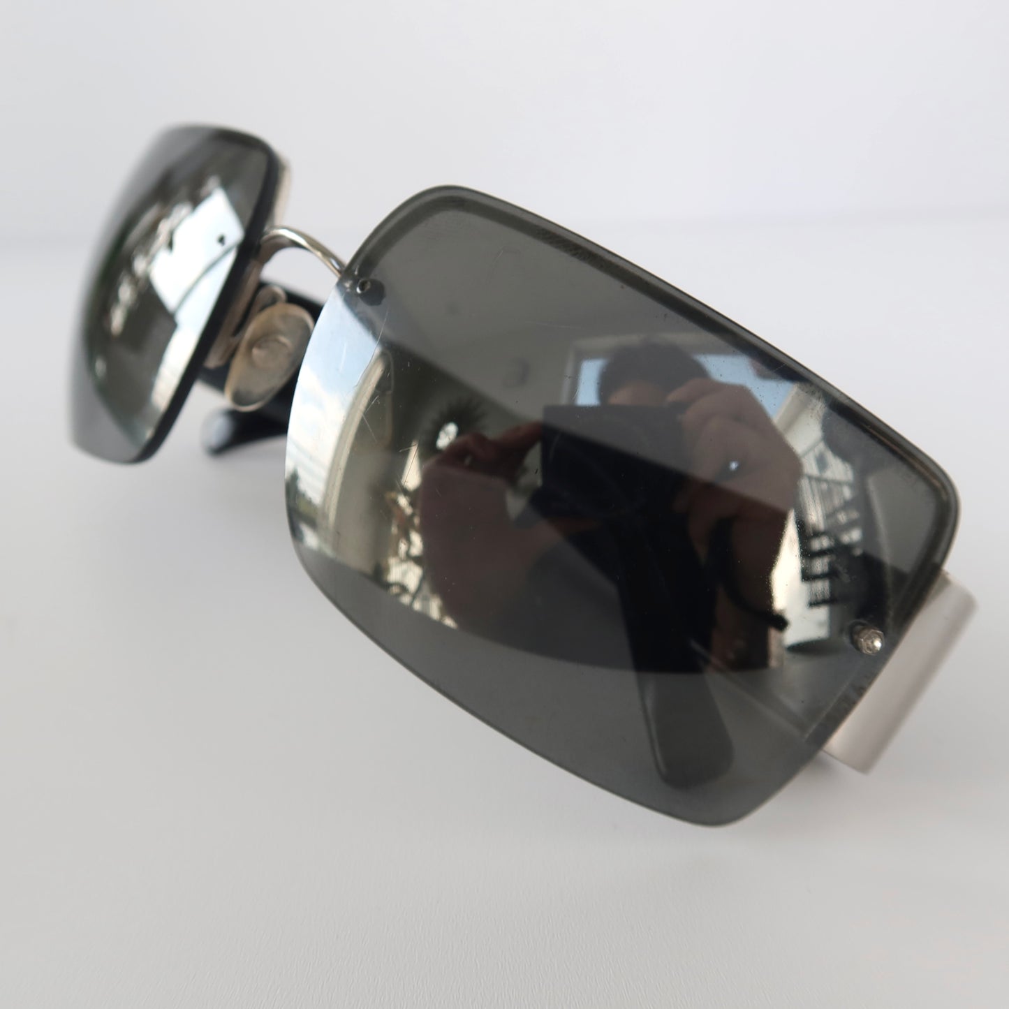 chanel rimless shield sunglasses