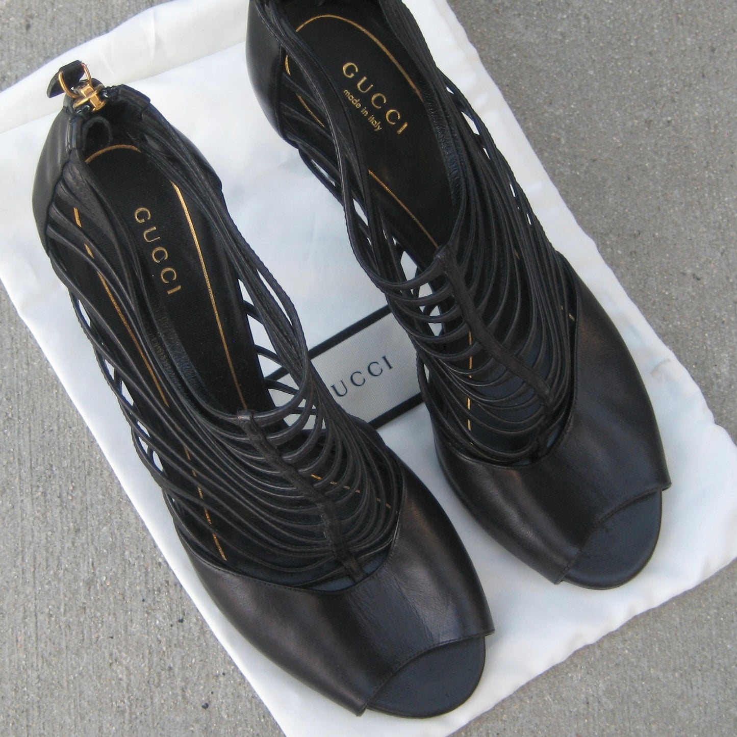 GUCCI Strappy Leather Cage Heels | EU 39½ / US 9.5