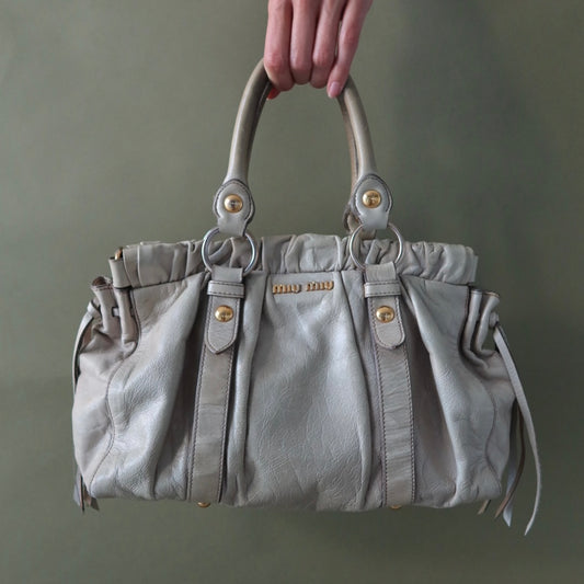 Miu Miu Ruched Leather Bag | 2000s Archive Chic