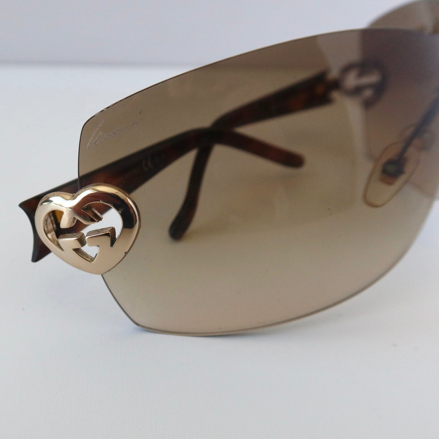 Gucci Rimless Shield Sunglasses