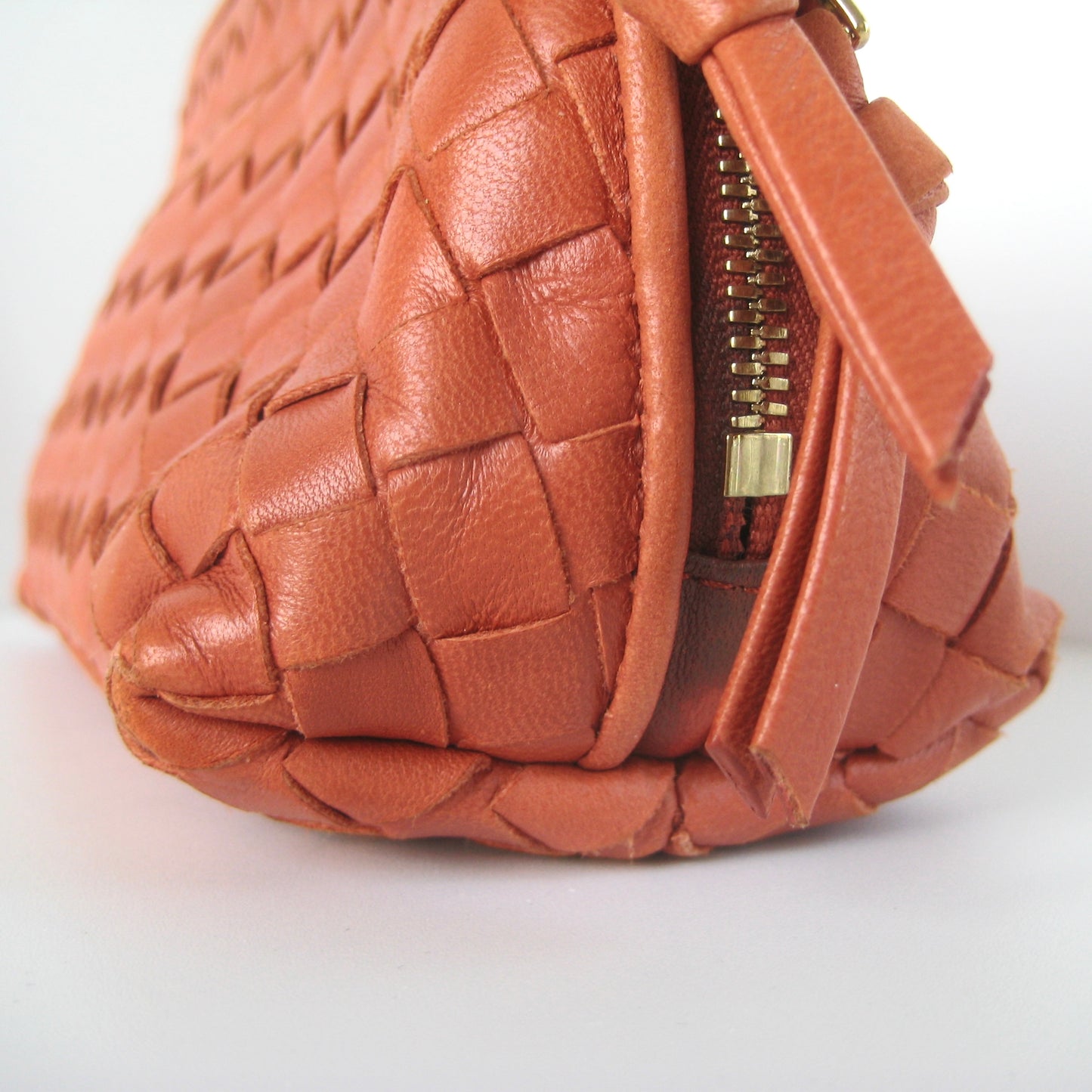 Bottega Veneta Intrecciato Leather Pouch Vintage Italian Classic