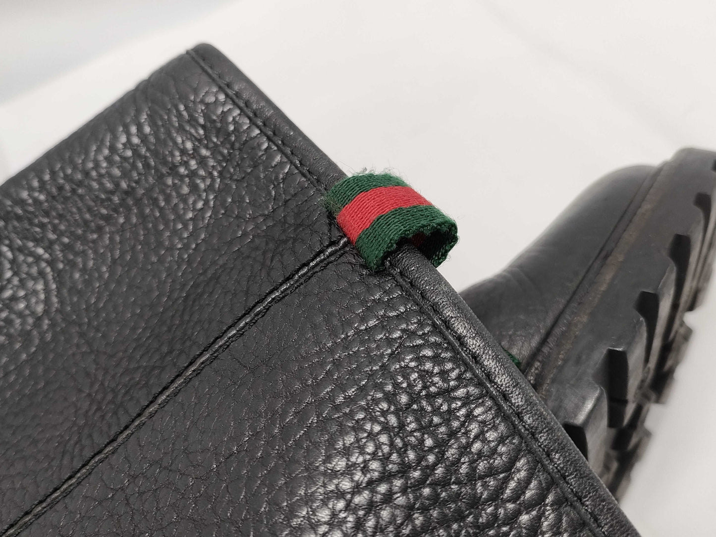 GUCCI long black grain-leather riding boots