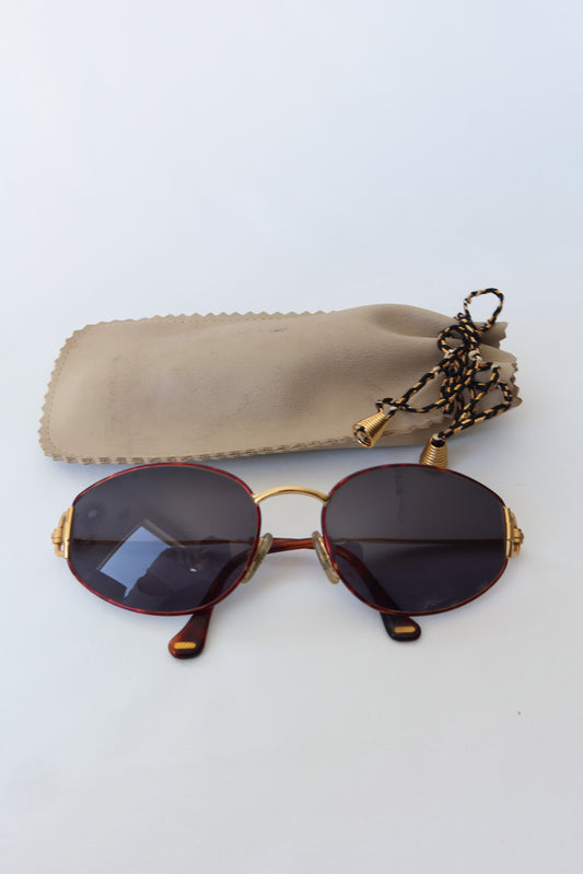 Gucci Gold Oval Knot Sunglasses