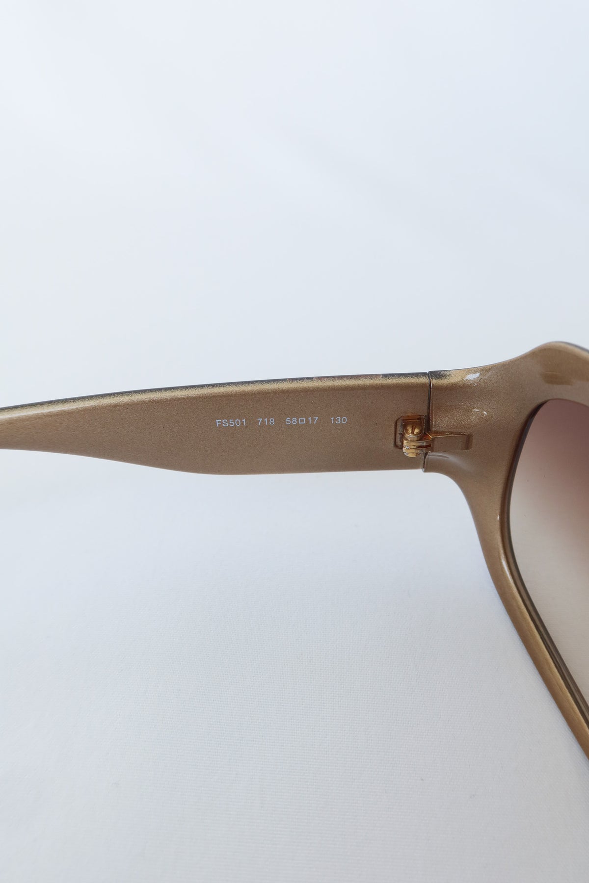 Fendi Gold Insert Bronze Sunglasses · Case